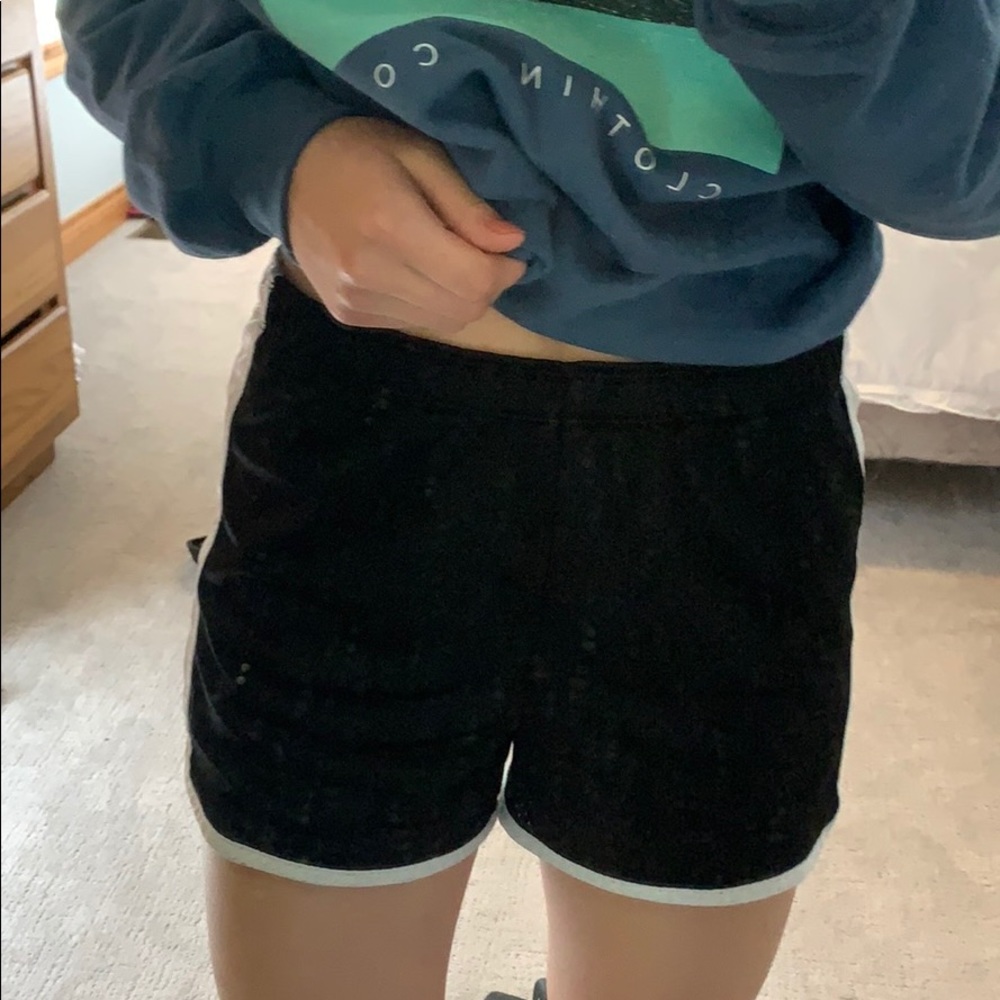 Black athletic shorts